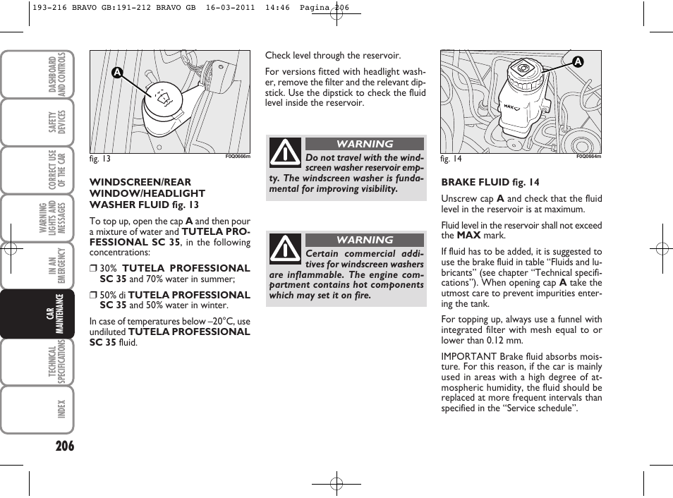 FIAT Bravo User Manual | Page 208 / 263