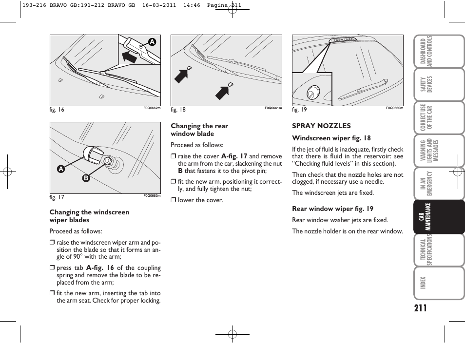 FIAT Bravo User Manual | Page 213 / 263