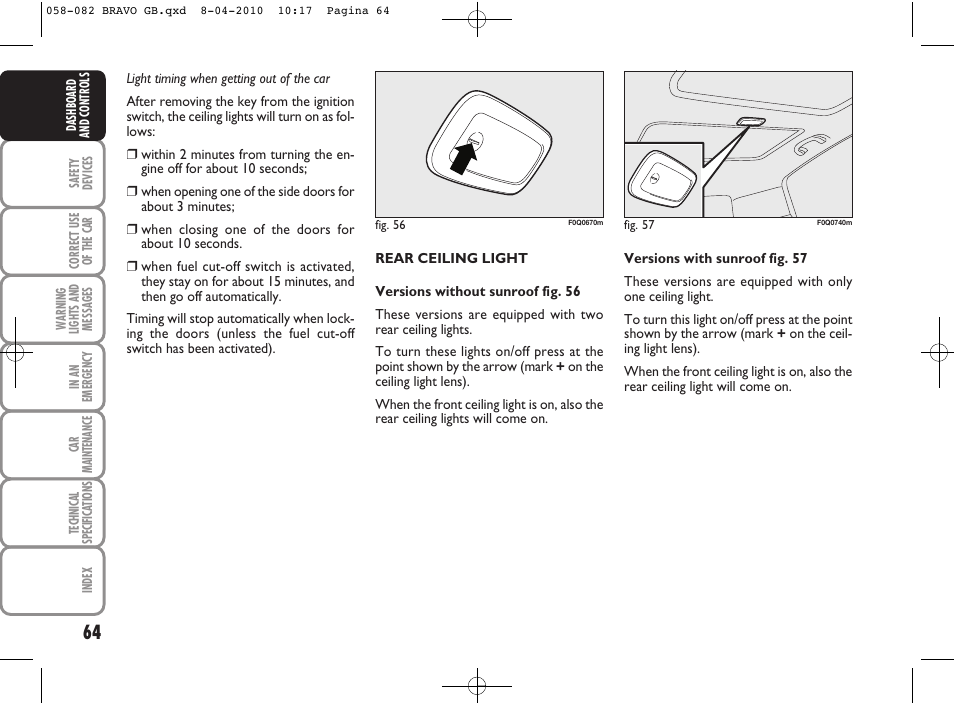 FIAT Bravo User Manual | Page 66 / 263