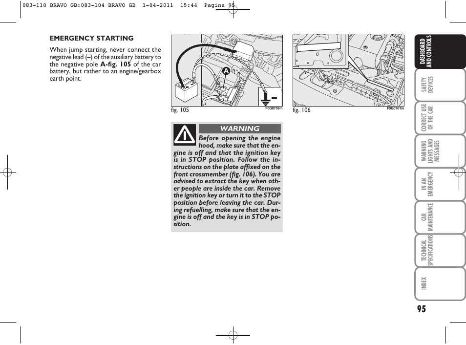 FIAT Bravo User Manual | Page 97 / 263