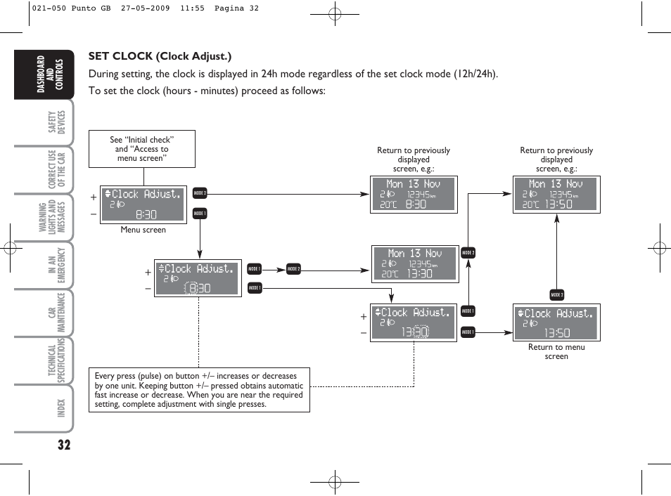 Rr q q q | FIAT Punto User Manual | Page 33 / 282
