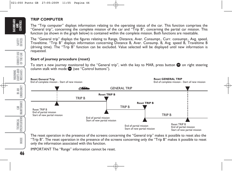 FIAT Punto User Manual | Page 47 / 282