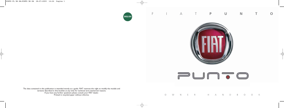 FIAT Punto Evo User Manual | 270 pages