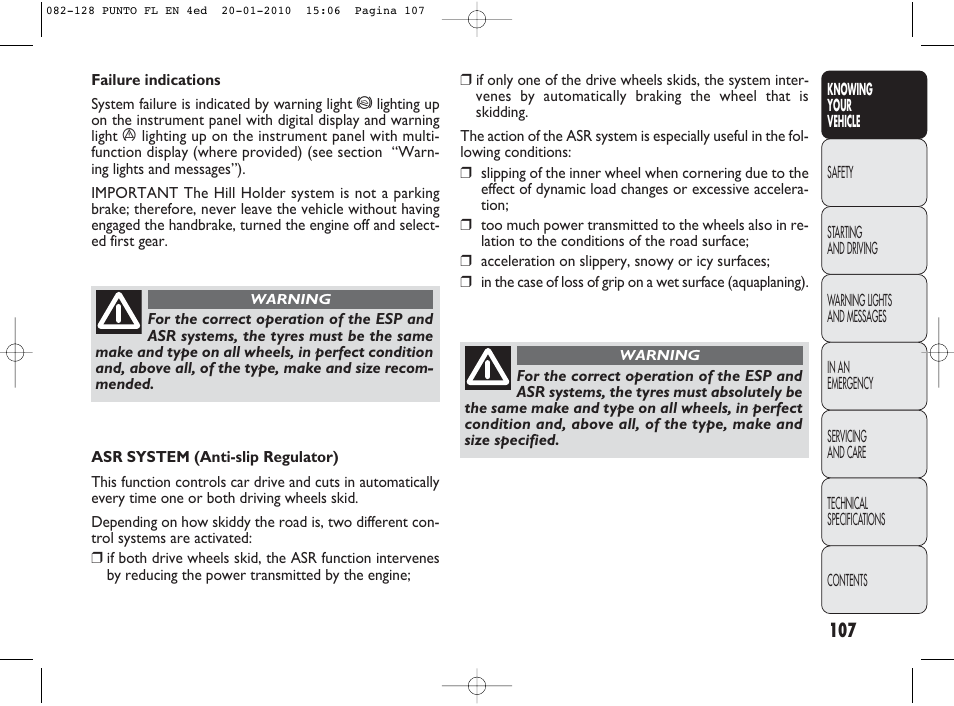 FIAT Punto Evo User Manual | Page 108 / 270