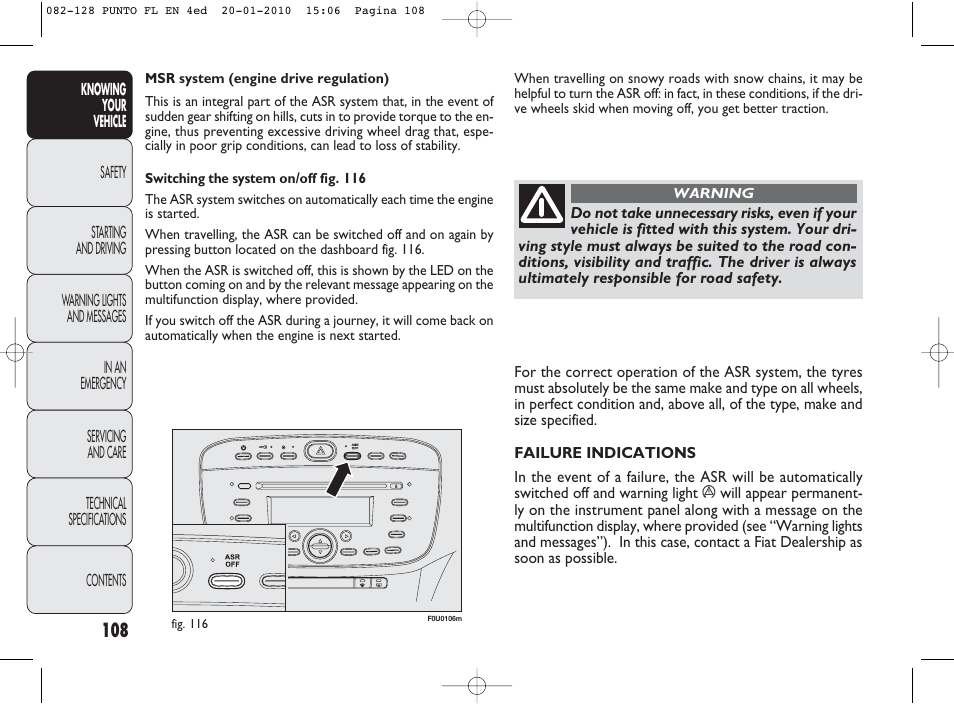 FIAT Punto Evo User Manual | Page 109 / 270