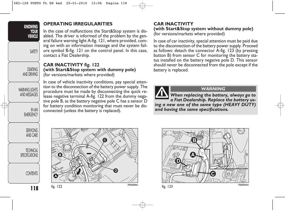 FIAT Punto Evo User Manual | Page 119 / 270