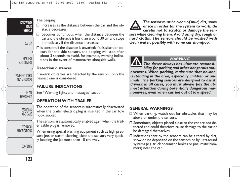 FIAT Punto Evo User Manual | Page 123 / 270