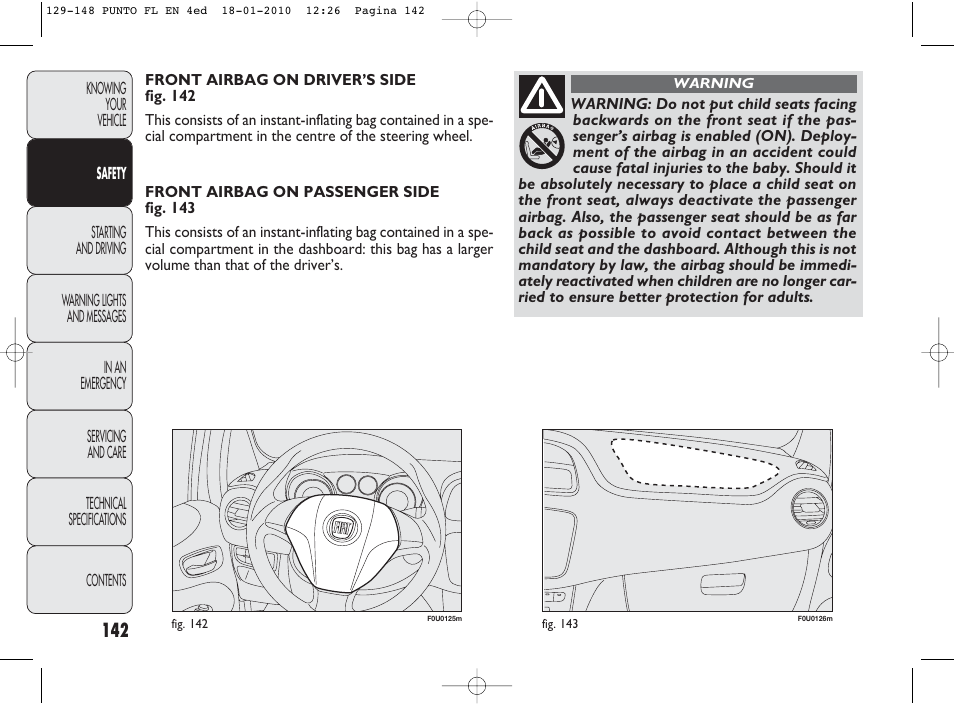 FIAT Punto Evo User Manual | Page 143 / 270