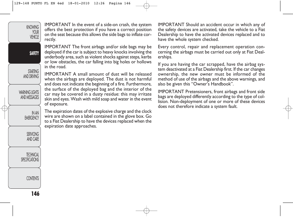 FIAT Punto Evo User Manual | Page 147 / 270