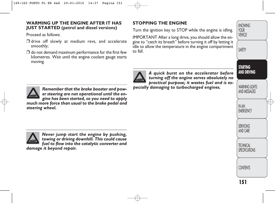 FIAT Punto Evo User Manual | Page 152 / 270