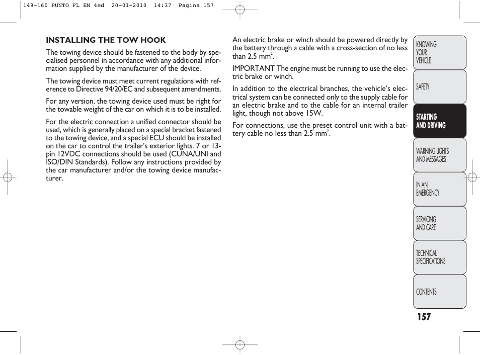 FIAT Punto Evo User Manual | Page 158 / 270