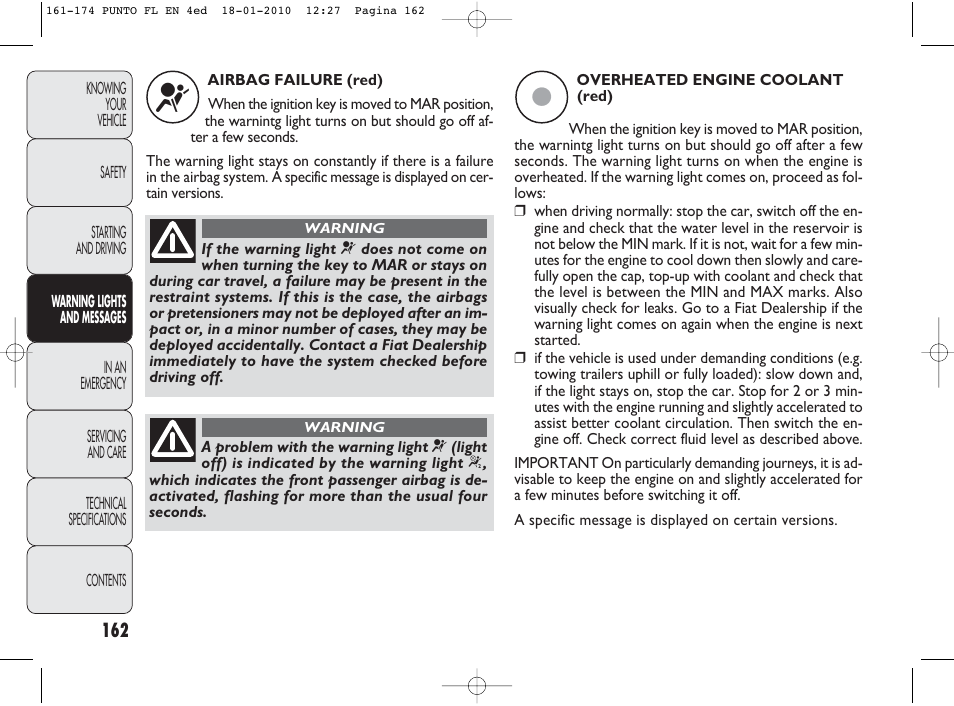 FIAT Punto Evo User Manual | Page 163 / 270