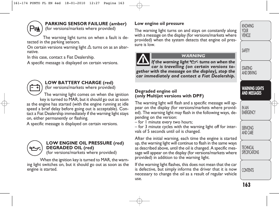 FIAT Punto Evo User Manual | Page 164 / 270