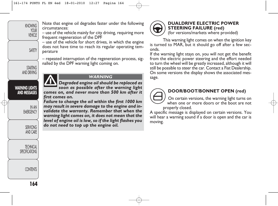 FIAT Punto Evo User Manual | Page 165 / 270