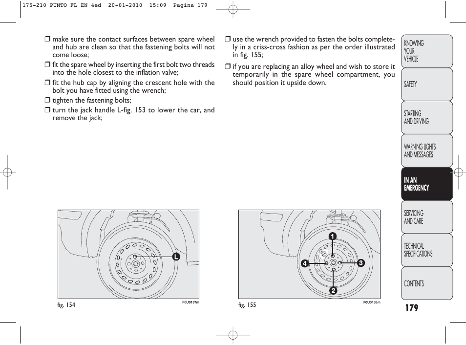 FIAT Punto Evo User Manual | Page 180 / 270