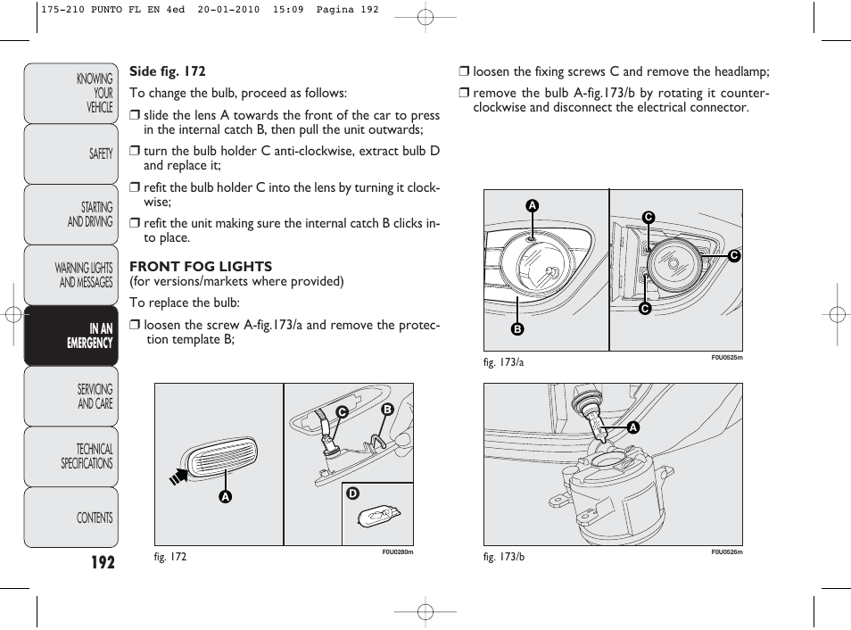 FIAT Punto Evo User Manual | Page 193 / 270