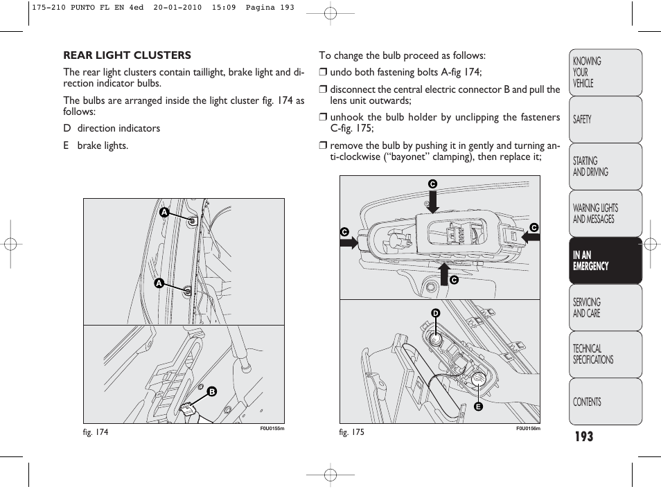 FIAT Punto Evo User Manual | Page 194 / 270