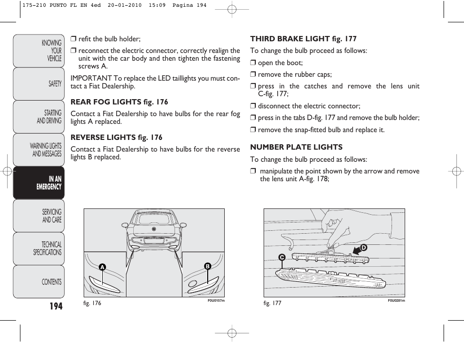 FIAT Punto Evo User Manual | Page 195 / 270