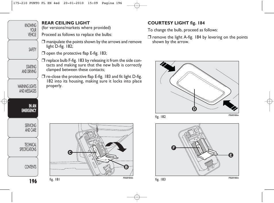 FIAT Punto Evo User Manual | Page 197 / 270