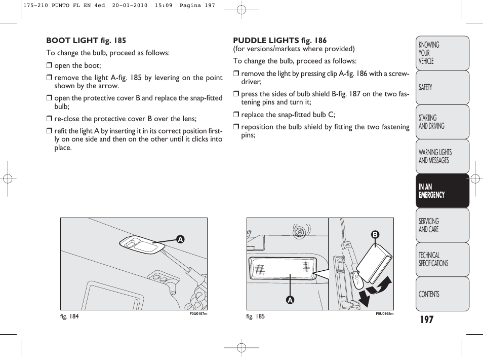 FIAT Punto Evo User Manual | Page 198 / 270