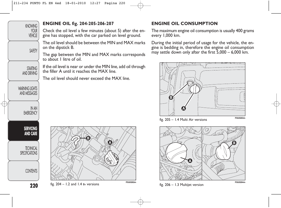 FIAT Punto Evo User Manual | Page 221 / 270