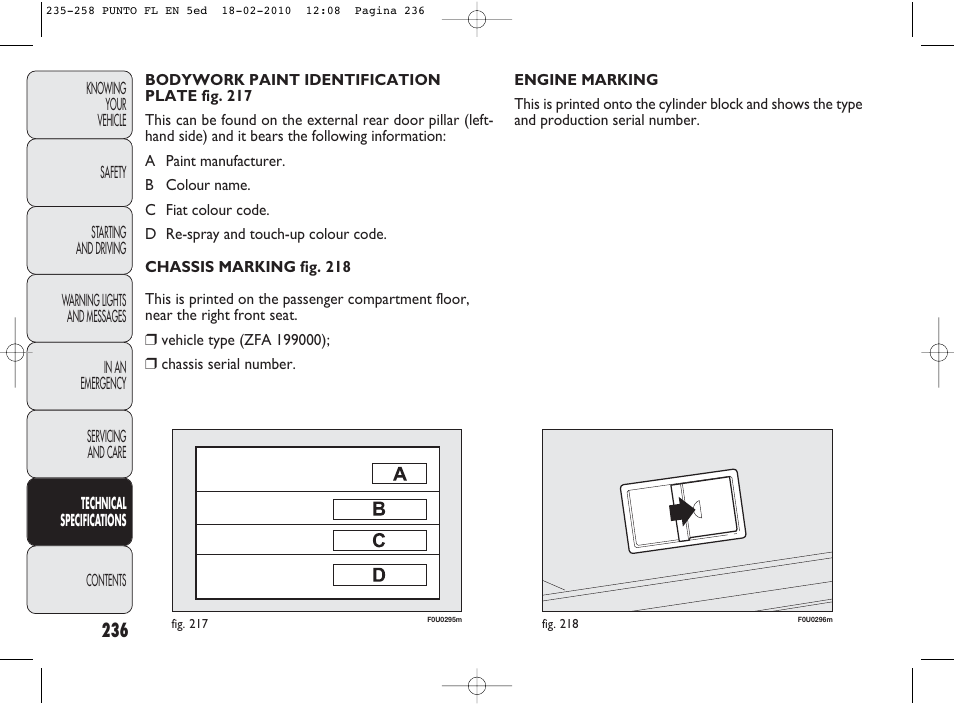 FIAT Punto Evo User Manual | Page 237 / 270