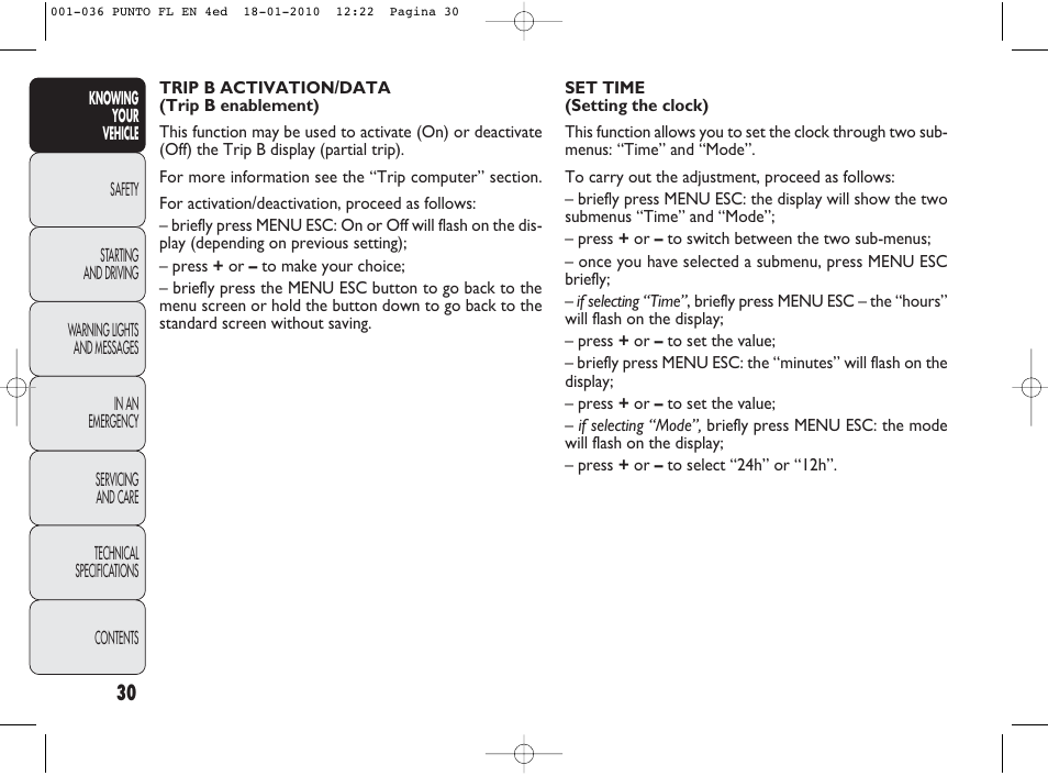 FIAT Punto Evo User Manual | Page 31 / 270