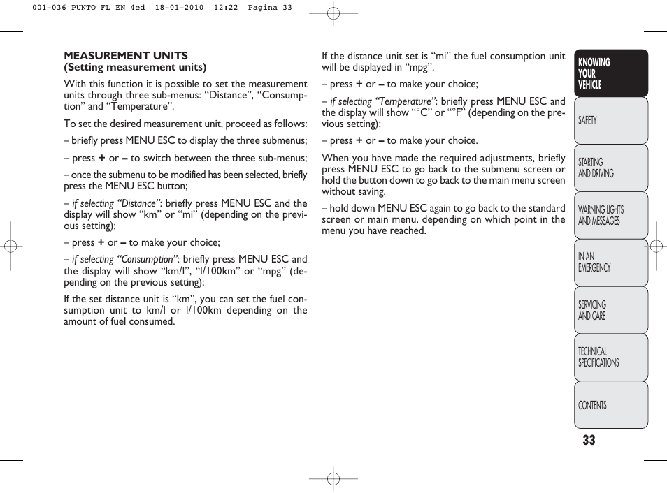 FIAT Punto Evo User Manual | Page 34 / 270