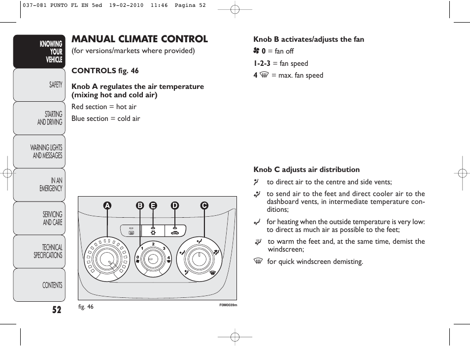 FIAT Punto Evo User Manual | Page 53 / 270