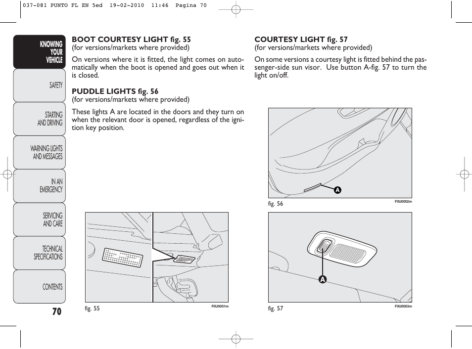 FIAT Punto Evo User Manual | Page 71 / 270