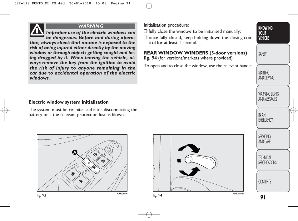 FIAT Punto Evo User Manual | Page 92 / 270