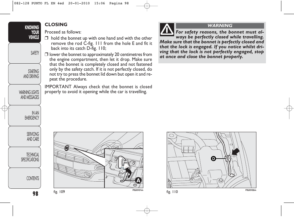 FIAT Punto Evo User Manual | Page 99 / 270