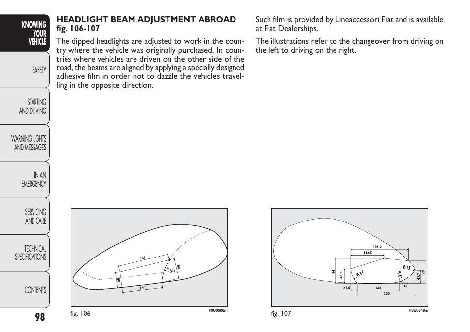 FIAT Punto 2012 User Manual | Page 100 / 271