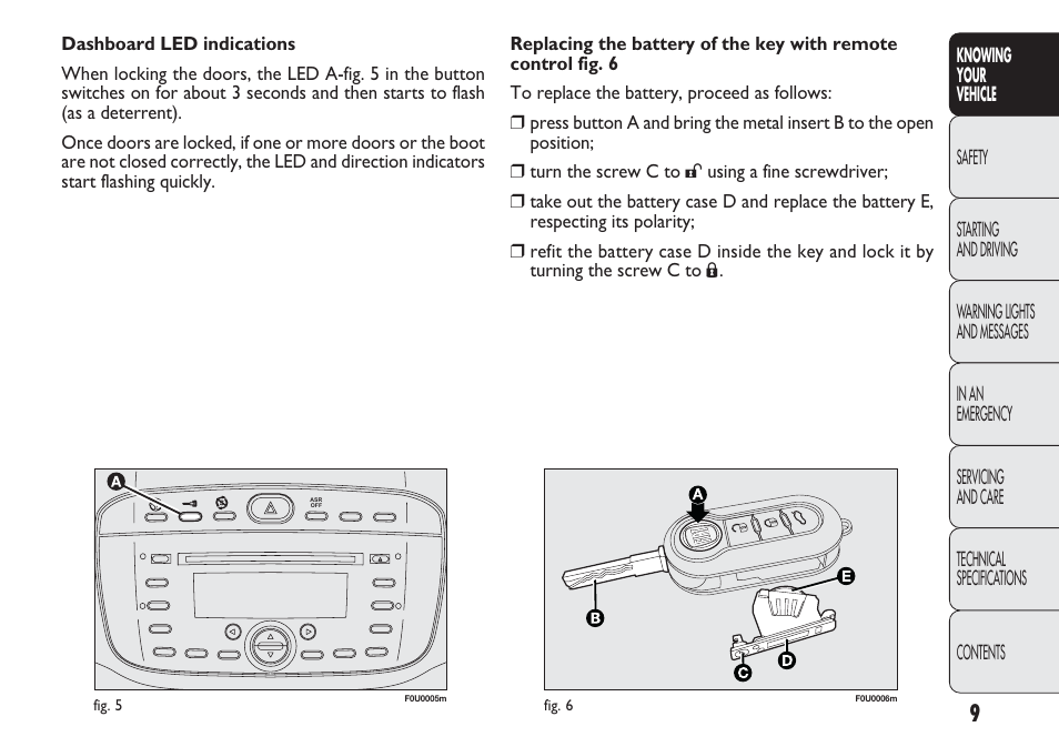 FIAT Punto 2012 User Manual | Page 11 / 271