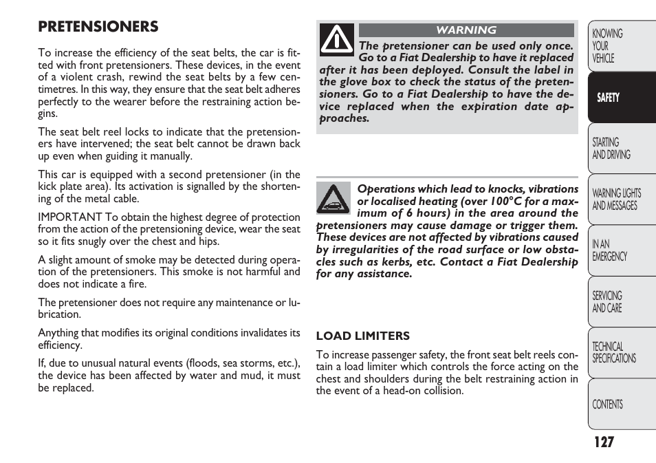 FIAT Punto 2012 User Manual | Page 129 / 271