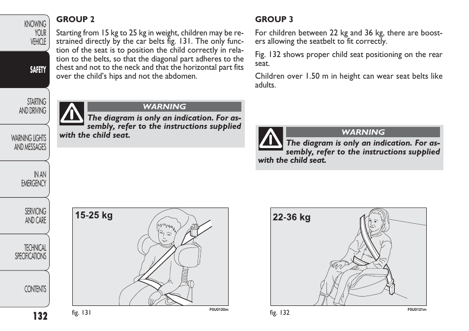 FIAT Punto 2012 User Manual | Page 134 / 271