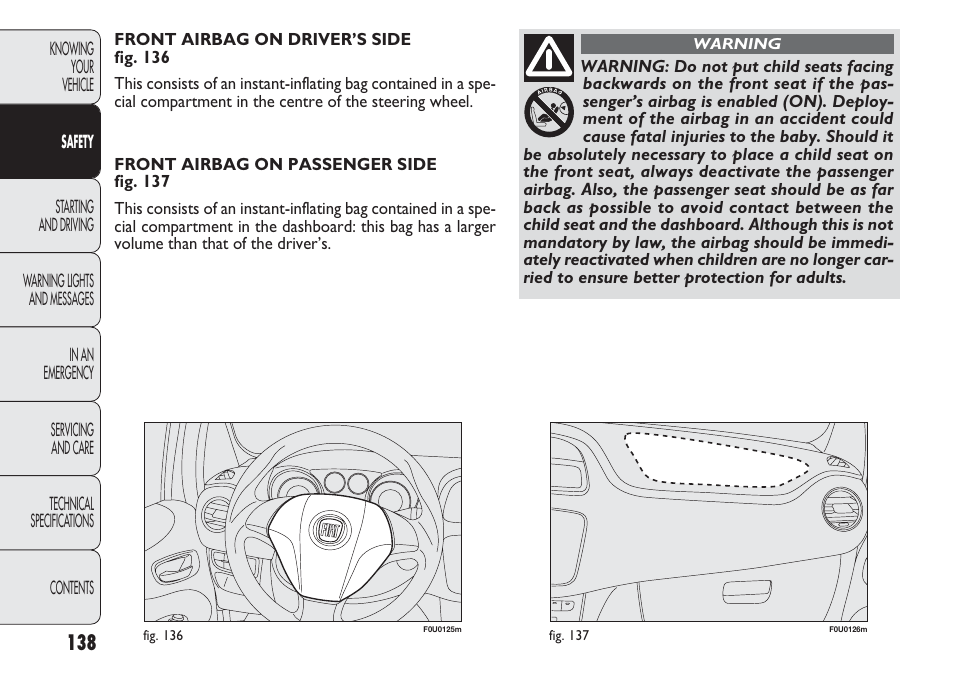 FIAT Punto 2012 User Manual | Page 140 / 271