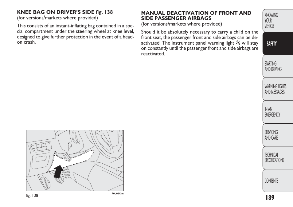 FIAT Punto 2012 User Manual | Page 141 / 271