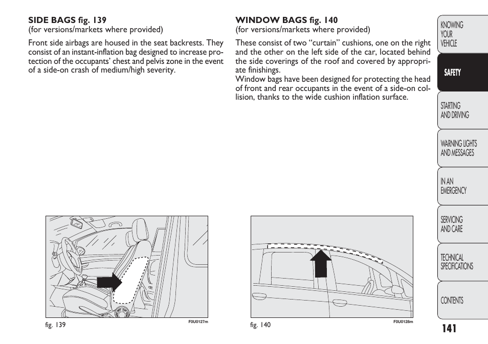 FIAT Punto 2012 User Manual | Page 143 / 271