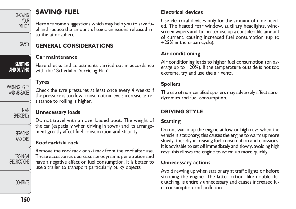 FIAT Punto 2012 User Manual | Page 152 / 271