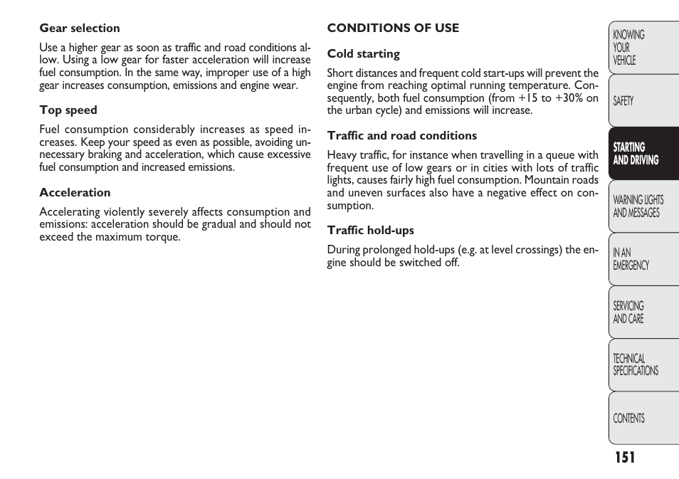 FIAT Punto 2012 User Manual | Page 153 / 271