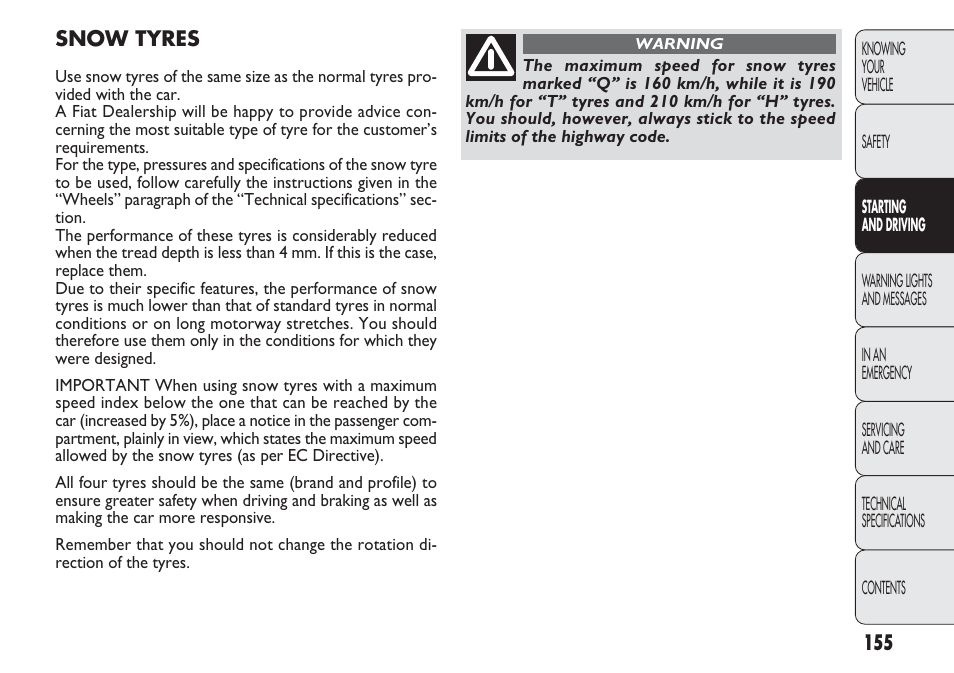 FIAT Punto 2012 User Manual | Page 157 / 271