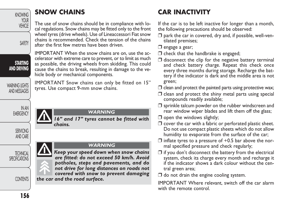 FIAT Punto 2012 User Manual | Page 158 / 271