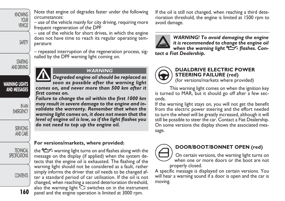 FIAT Punto 2012 User Manual | Page 162 / 271