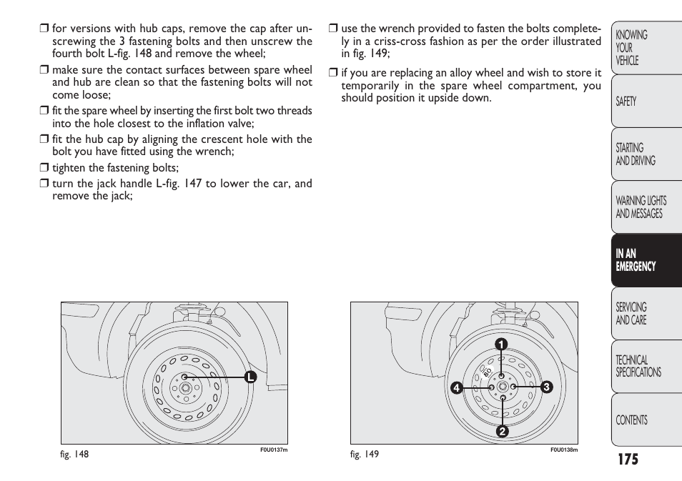 FIAT Punto 2012 User Manual | Page 177 / 271