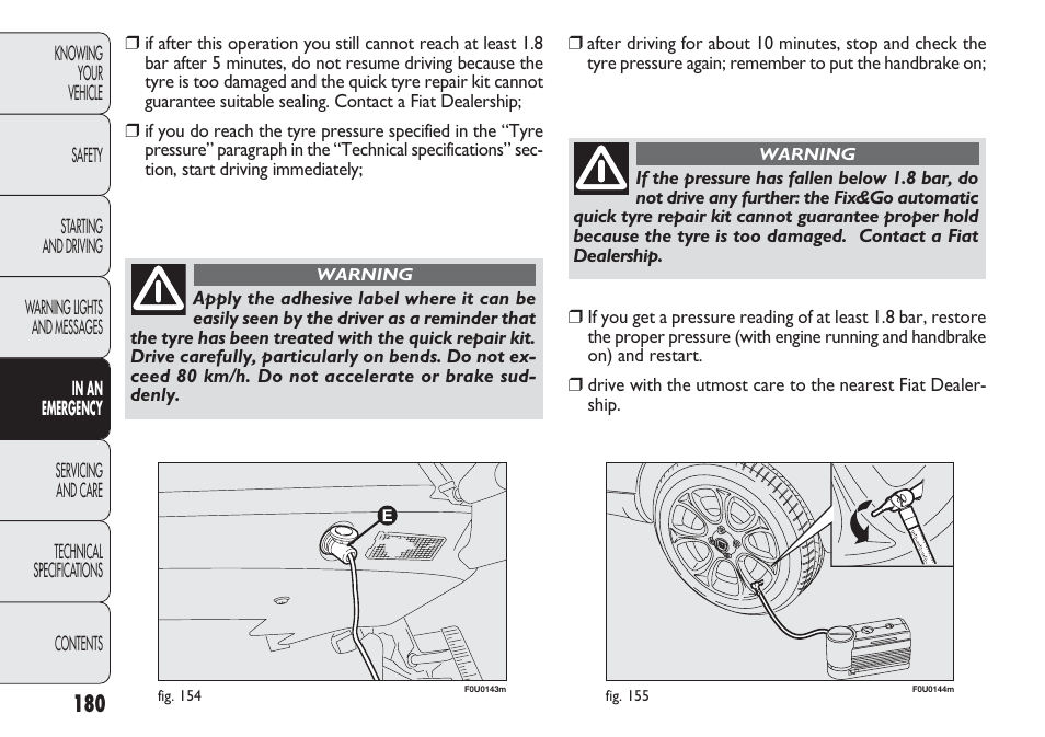 FIAT Punto 2012 User Manual | Page 182 / 271