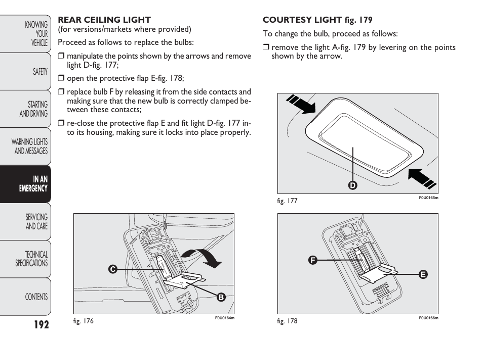 FIAT Punto 2012 User Manual | Page 194 / 271