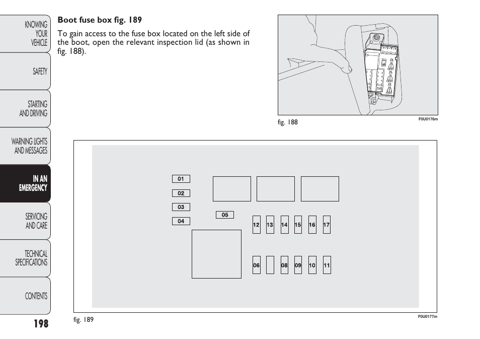 FIAT Punto 2012 User Manual | Page 200 / 271