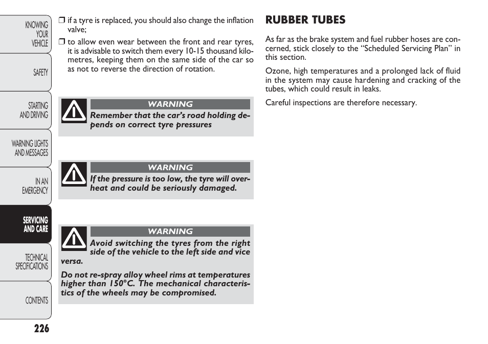 FIAT Punto 2012 User Manual | Page 228 / 271