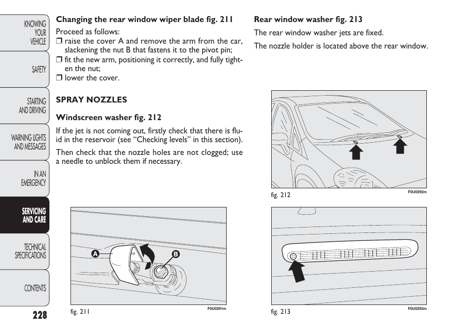 FIAT Punto 2012 User Manual | Page 230 / 271